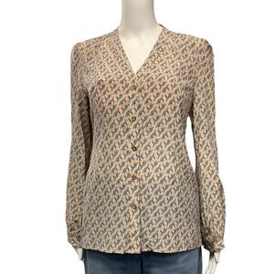 Tory Burch Silk Blouse Print Size: 2